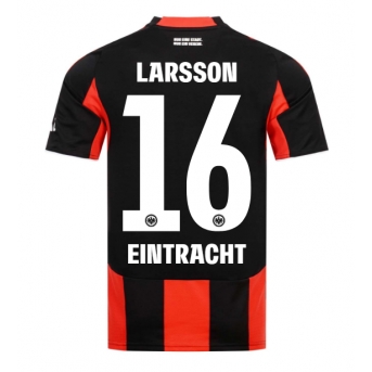 Eintracht Frankfurt Hugo Larsson #16 Maglia Gara Casa Repliche 2025-26 Maniche Corte